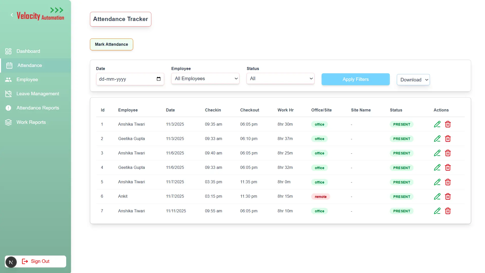 Attendance System